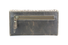 Load image into Gallery viewer, Women’s Brown Leather Leaf Clutch Wallet ABLW 18-2515