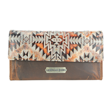 Load image into Gallery viewer, Women’s Rustic Brown Orange Aztec Clutch ABLW 18-2537