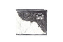 Load image into Gallery viewer, Western Bifold Wallet with Filigree Tooling & Concho: Long Horn