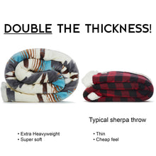 Load image into Gallery viewer, Wrangler Lone Mountain Sherpa Throw Blanket