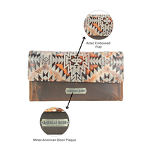 Load image into Gallery viewer, Women’s Rustic Brown Orange Aztec Clutch ABLW 18-2537