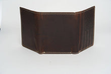 Load image into Gallery viewer, American Bison Leather Trifold Wallet | Flag Emboss AB 2011: Tan
