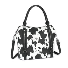 Load image into Gallery viewer, COW HANDBAG TOTE BAG CROSS BAG CLUTCH PURSE SET : Brown