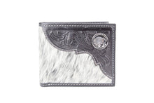 Load image into Gallery viewer, Western Bifold Wallet with Filigree Tooling & Concho: Long Horn