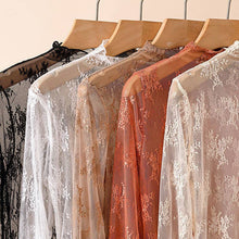 Load image into Gallery viewer, Lace Mesh Top: Black / Missy / M
