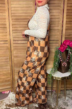 Load image into Gallery viewer, Western cowboy checkered women's boutique jumpsuit XCH17204: S (US 4-6)
