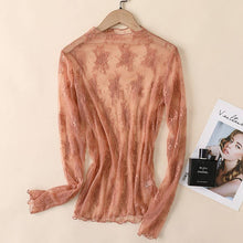 Load image into Gallery viewer, Lace Mesh Top: Rust / Missy / XL
