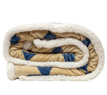 Load image into Gallery viewer, Southwest Aztec Blue River Plush Fur Sherpa Borrego Fleece T

