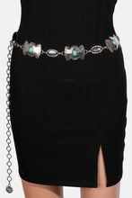 Load image into Gallery viewer, Turquoise Stud Bow Tie Western Concho Chain Belt
