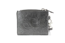 Load image into Gallery viewer, Small Foldover Floral Filigree Wristlet ABSLG 41-26103: Green
