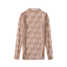 Load image into Gallery viewer, Lace Mesh Top: Rust / Missy / XL

