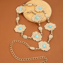 Load image into Gallery viewer, Diamond Shape Western Concho Chain Belt
