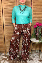 Load image into Gallery viewer, Western rodeo wide legs women's boutique pant GJQ17193: L (US12-14)
