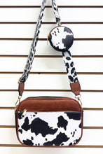 Load image into Gallery viewer, COW PRINT HANDBAG WIHT COIN PURSE
