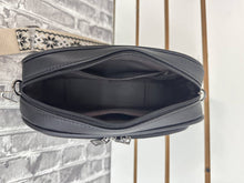 Load image into Gallery viewer, SOLID VEGAN LEATHER CROSSBODY BAG SHOULDER PURSE: Black
