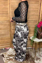 Load image into Gallery viewer, Western cowboy patchwork women's boutique pant GJQ17275: 3XL (24-26)
