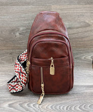 Load image into Gallery viewer, SOLID CROSSBODY SLING BAG PURSE  : Burgundy
