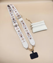 Load image into Gallery viewer, HANDBAG STRAP WITH ZIPPER POUCH PHONE HOLDER WRISTBAND : Beige
