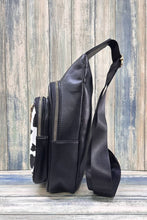 Load image into Gallery viewer, COW PRINT CROSSBODY SLING BAG PURSE : Black

