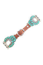 Load image into Gallery viewer, WESTERN DESIGN APPLE WATCH BAND: WHITE / TURQUOISE / SMALL / 38MM-41MM
