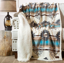 Load image into Gallery viewer, Wrangler Lone Mountain Sherpa Throw Blanket
