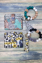 Load image into Gallery viewer, SILICONE BEADED BRACELET CARD HOLDER KEYCHAIN
