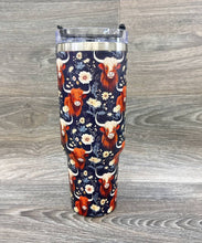 Load image into Gallery viewer, LONGHORN WESTERN STAINLESS STEEL TUMBLERS CUP 40oz
