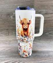 Load image into Gallery viewer, HIGHLAND COW  STAINLESS STEEL TUMBLERS CUP 40oz
