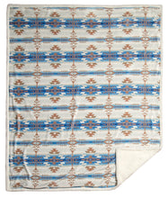 Load image into Gallery viewer, Southwestern Aztec Tan Plush Fur Sherpa Throw
