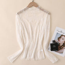 Load image into Gallery viewer, Lace Mesh Top: Black / Missy / M
