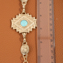 Load image into Gallery viewer, Diamond Shape Western Concho Chain Belt

