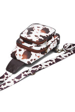 Load image into Gallery viewer, COW PRINT CROSSBODY SLING BAG PURSE
