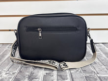 Load image into Gallery viewer, SOLID VEGAN LEATHER CROSSBODY BAG SHOULDER PURSE: Black

