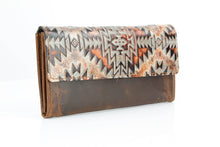 Load image into Gallery viewer, Women’s Rustic Brown Orange Aztec Clutch ABLW 18-2537
