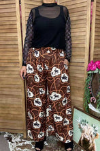 Load image into Gallery viewer, Western Rodeo print wide leg women's pant XCH16982: L (US 12-14)
