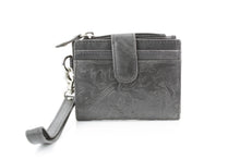 Load image into Gallery viewer, Small Foldover Floral Filigree Wristlet ABSLG 41-26103: Green
