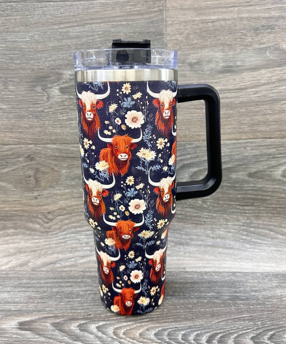 HIGHLAND COW  STAINLESS STEEL TUMBLERS CUP 40oz