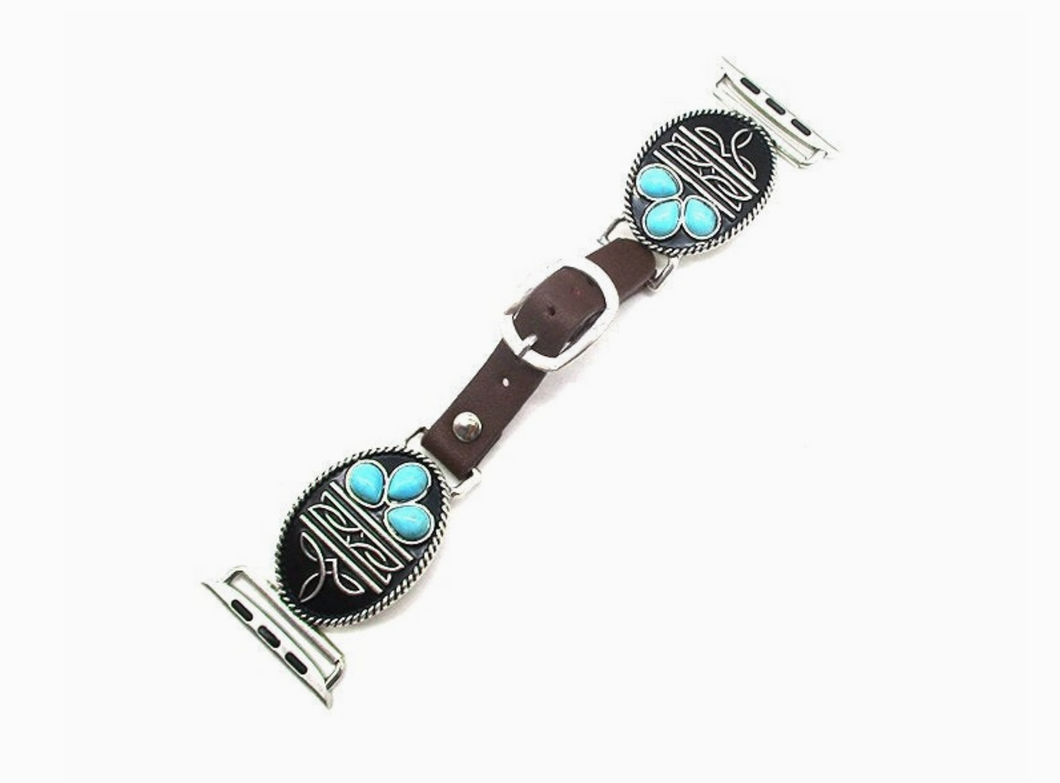 Turquoise Boot Stitch Apple Watch Band
