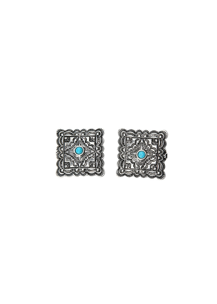 Square Concho Earrings