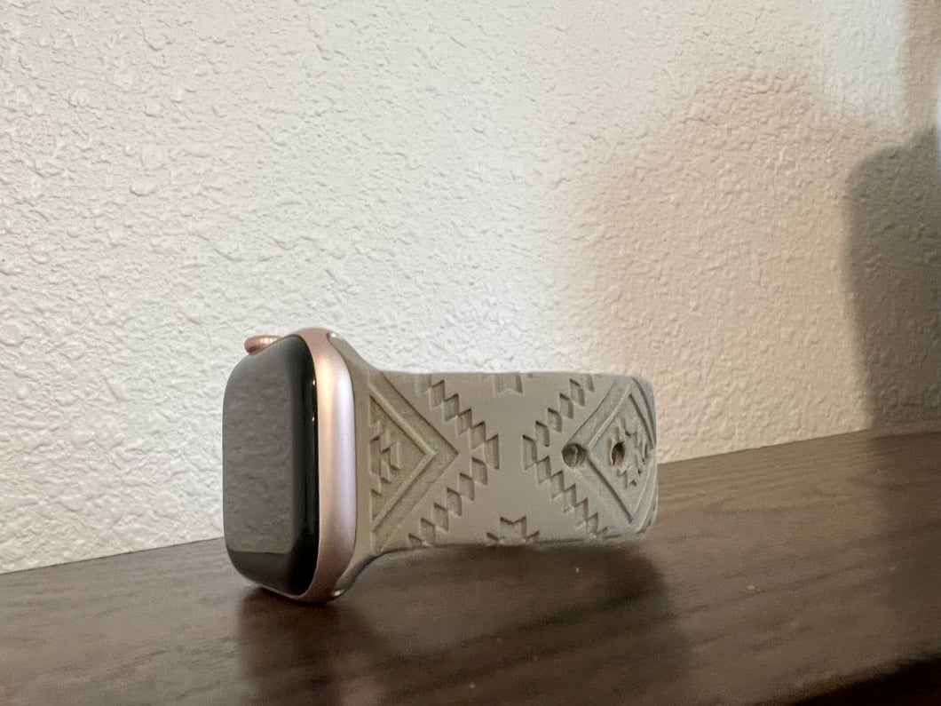 Gray Aztec Apple Watch Band