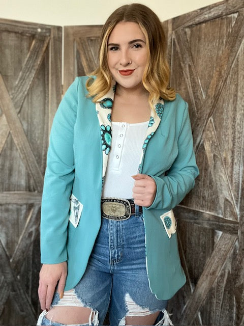 Turquoise Concho Blazer