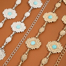 Load image into Gallery viewer, Diamond Shape Western Concho Chain Belt
