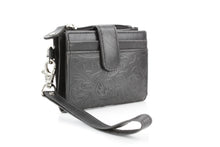 Load image into Gallery viewer, Small Foldover Floral Filigree Wristlet ABSLG 41-26103: Green
