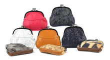 Load image into Gallery viewer, Vintage Style Lambskin Framed Coin Purse Style
