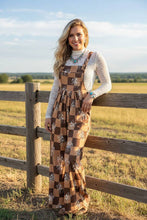 Load image into Gallery viewer, Western cowboy checkered women's boutique jumpsuit XCH17204: L (US 12-14)
