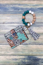 Load image into Gallery viewer, SILICONE BEADED BRACELET CARD HOLDER KEYCHAIN
