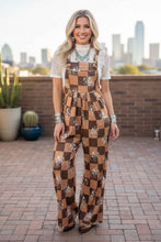 Load image into Gallery viewer, Western cowboy checkered women's boutique jumpsuit XCH17204: L (US 12-14)
