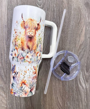 Load image into Gallery viewer, HIGHLAND COW  STAINLESS STEEL TUMBLERS CUP 40oz
