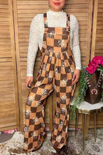 Load image into Gallery viewer, Western cowboy checkered women's boutique jumpsuit XCH17204: L (US 12-14)

