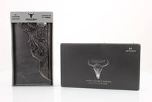 Load image into Gallery viewer, Oil Pull Up Tooled Side Buffalo Nickel Rodeo Wallet ABW027: Black
